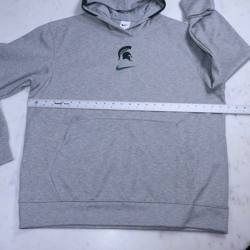 Nike Michigan State Spartans Dri-FIT Hoodie Mens Large Gray Long Sleeve L - Picture 7 of 10